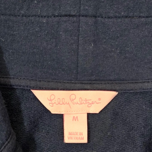 Lilly Pulitzer Navy Popover Pullover Sweatshirt - Picture 3 of 4
